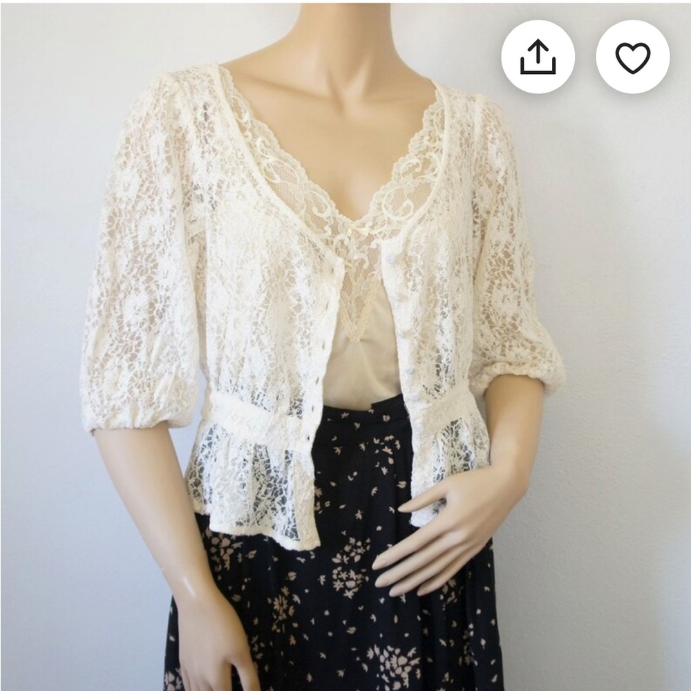 Vintage Sheer Lace Cardigan
